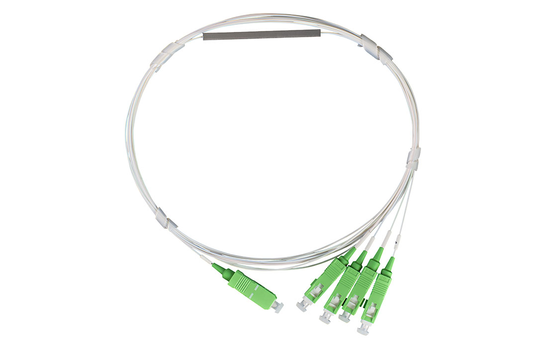 Разветвитель 1*4 PLC (корпус мини 5*SC/APC 0.9 мм 1,0м)